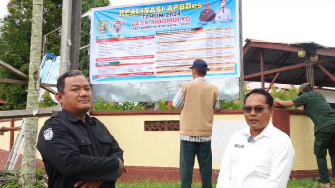 Pemasangan Papan Informasi Di Desa Sidomulyo